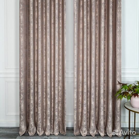 Шторы мрамор Зарина Кремовый