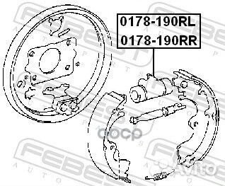 Цилиндр тормозной рабочий 0178-190RL 0178-190RL