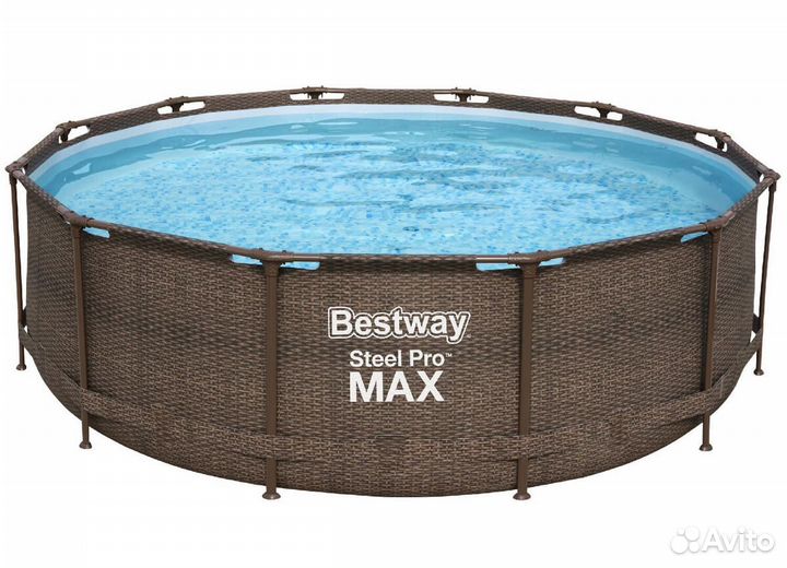 Каркасный бассейн Bestway 56709 366x100 ротанг