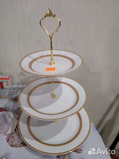 Посуда, ваза 2-х и 3-х ярустная, сервиз кофейный