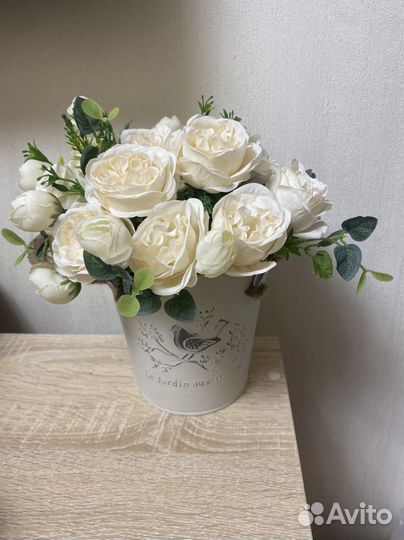 Цветы искуственные, пионы, розы, камелии