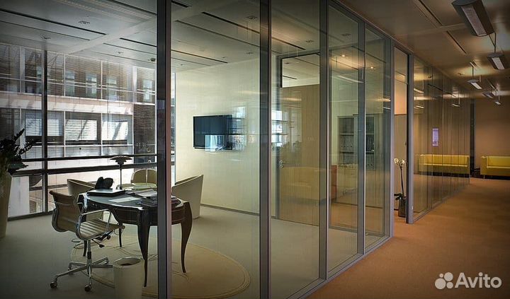 Стеклянные перегородки для офиса/зонирования