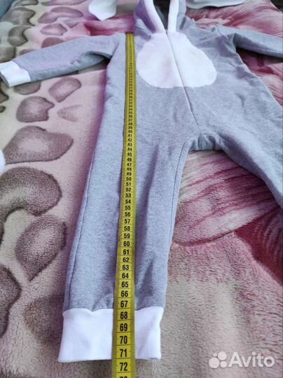 Новогодний костюм зайчика на 2 года