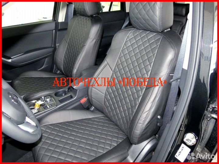 Чехлы Mazda CX-5 1 из экокожи чёрные Ромб