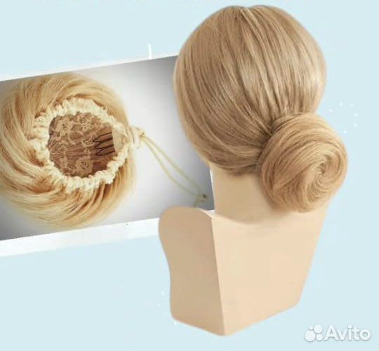 Шиньон-пучок из натуральных волос