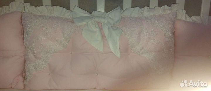 Бортики в кроватку для девочки