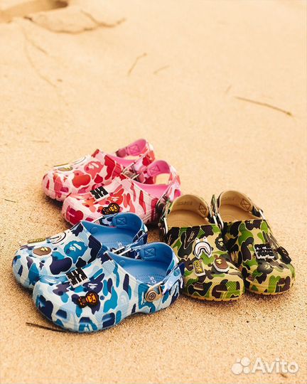 Кроксы Crocs x Bape Classic Clog