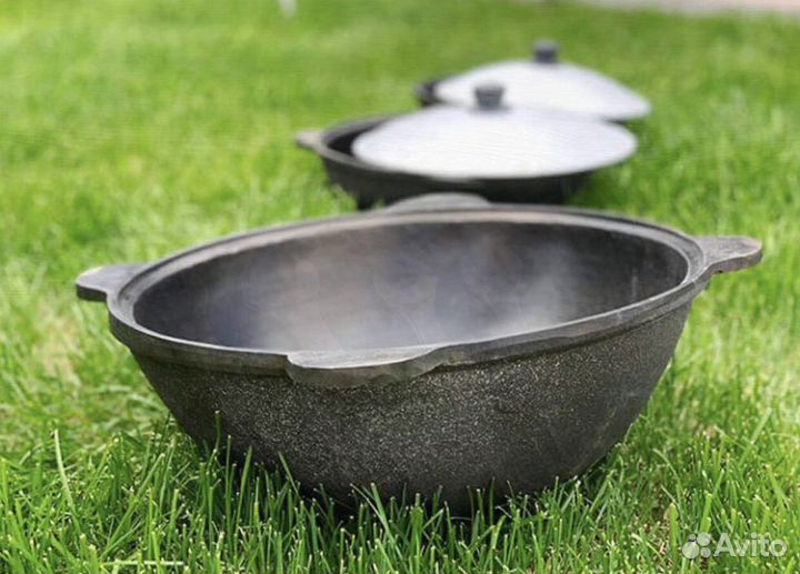 Казан чугунный c крышкoй