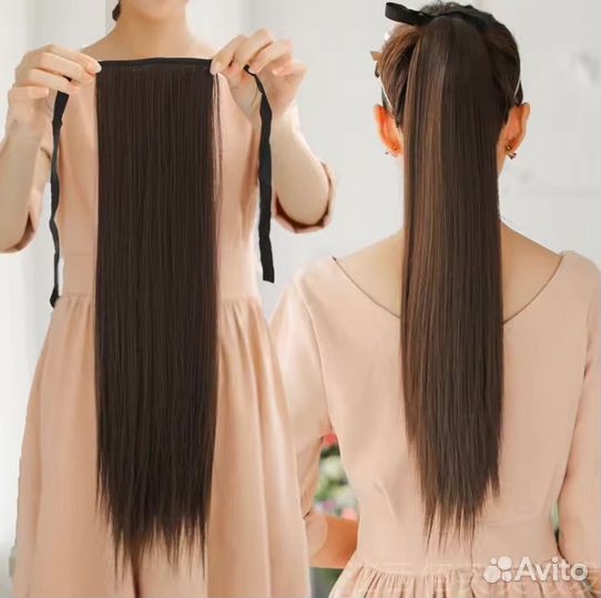 Хвост (шиньон) на ленте