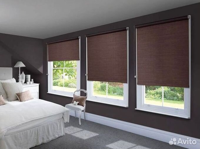 Рулонные шторы однотонные