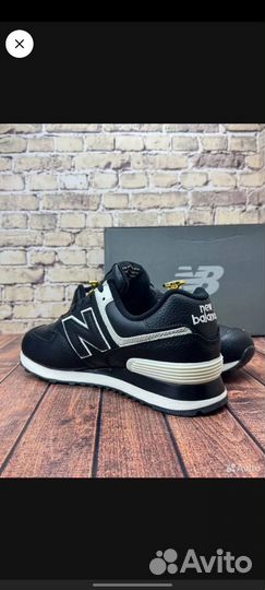 Кроссовки new balance 574 кожаные