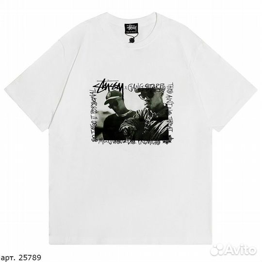 Футболка Stussy gang star белая