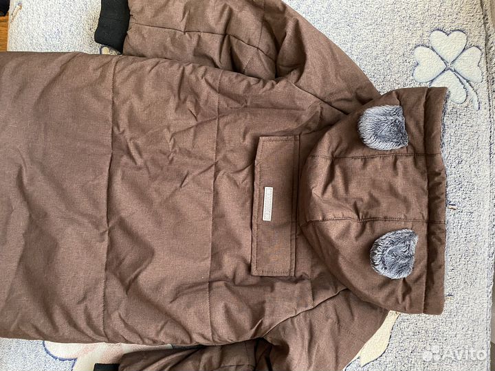 Куртка зимняя минидино мишка 122