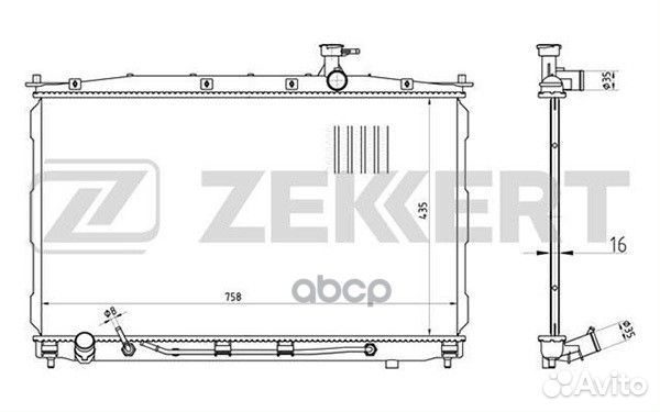 Радиатор охл. дв. Hyundai Santa Fe II 06- mk-14