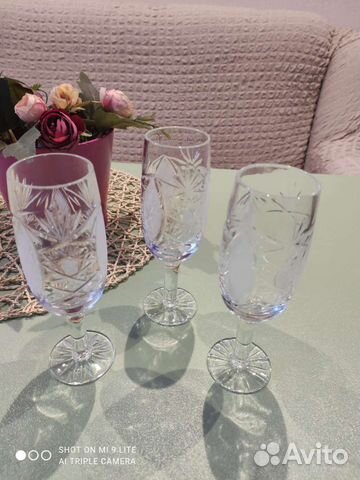 Бокалы для шампанского хрусталь