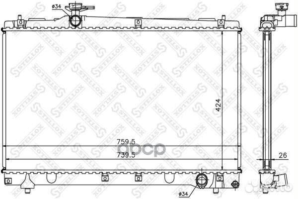 Радиатор системы охлаждения 1026320SX Stellox