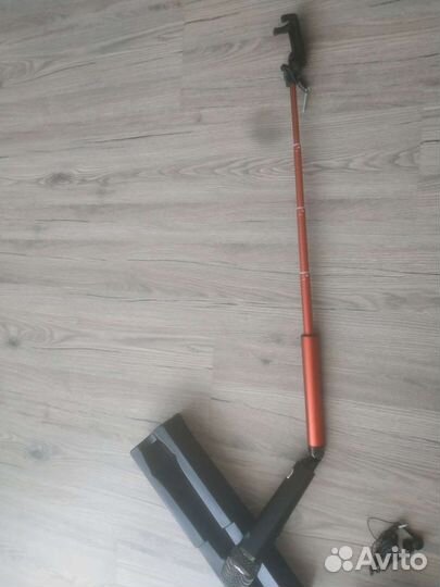 Селфи палка с микрофоном