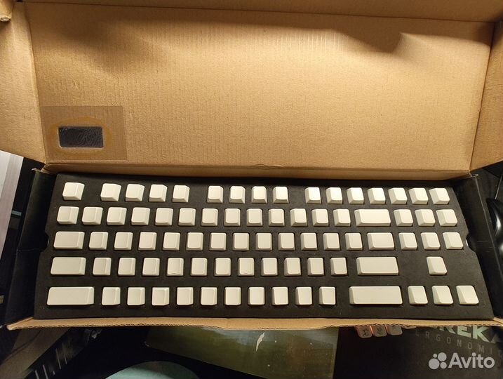 Кейкапы ePBT Gateron White Blank Keycaps, PBT