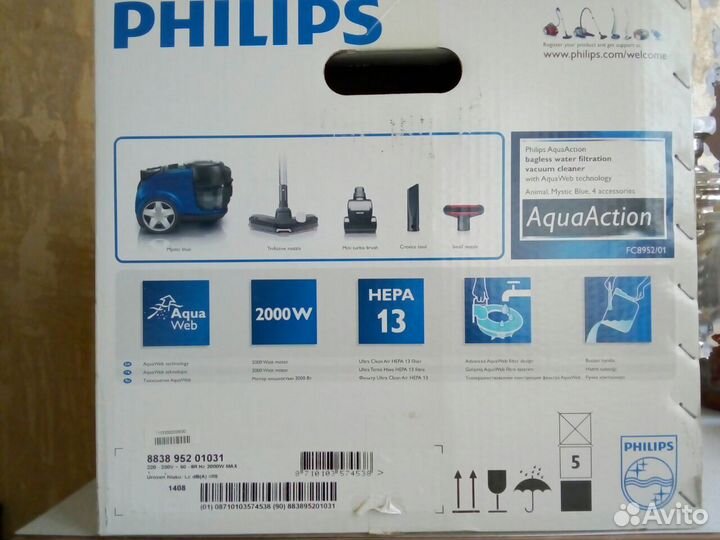 Моющий пылесос philips