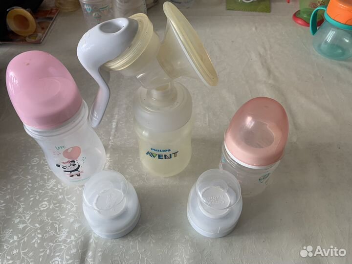 Молокоотсос avent,бутылки(бутылочка),соска