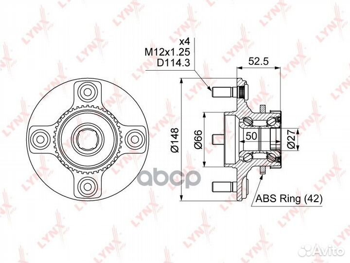 Ступица задн. в сборе с ABS nissan Almera Cla
