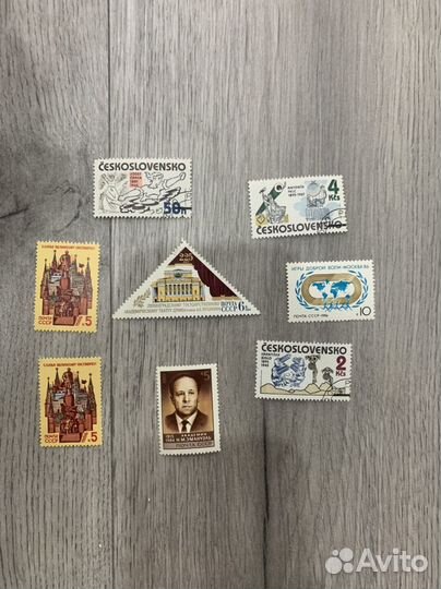 Почтовые марки и открытки СССР