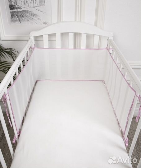 Бортики в кроватку сетка
