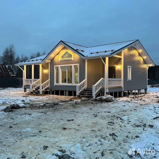 Каркасный дом 50,4 м кв