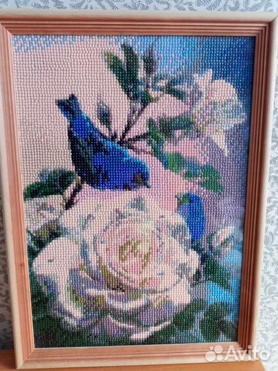 Продам готовую алмазную картину ручной работы