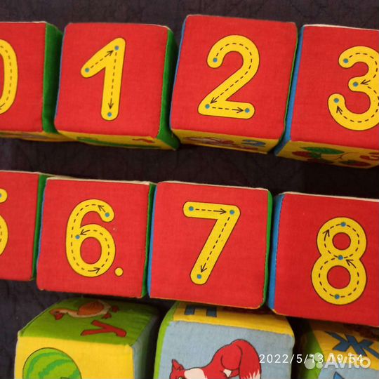 Кубики мягкие развивающие