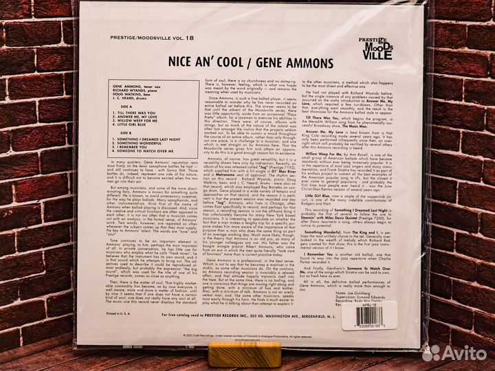 Gene Ammons - Nice An' Cool (Analogue Productions)