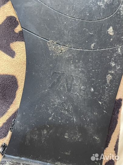 Балетки zara 39 леопардовые