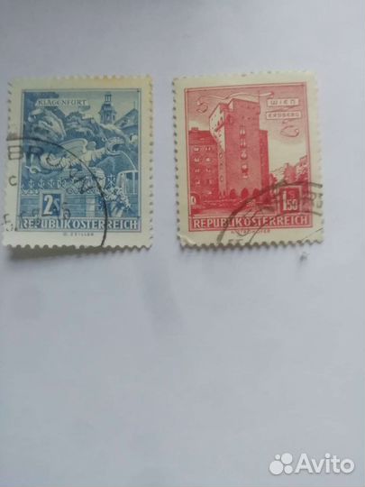 Марки republik osterrech 2шт