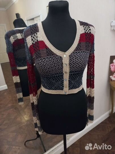 Ажурный кроп топ, s, новый