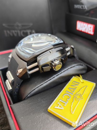 Чёрные Часы с Черепом Invicta Marvel Мужские Новые