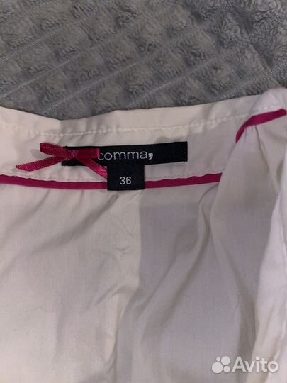 Рубашка белая с вырезом