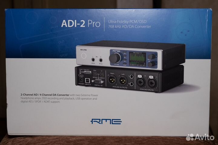 Аудиоинтерфейс RME ADI-2 Pro (AD/DA конвертер)