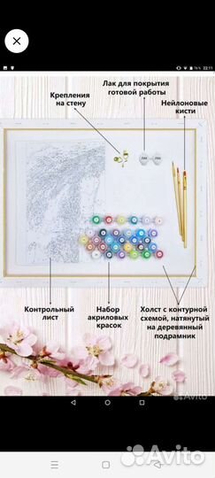 Картина по номерам на подрамнике Кот