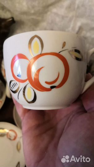 Редкий чайный сервиз дфз Вербилки райские яблоки