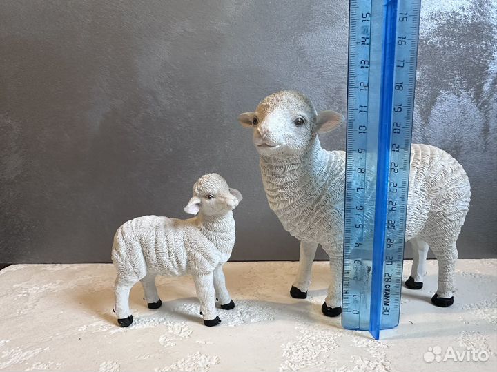 Фигурки животных овечки для декора