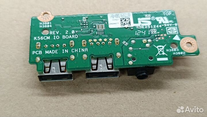 Плата с разъемами USB и AUX Asus K56CM io board