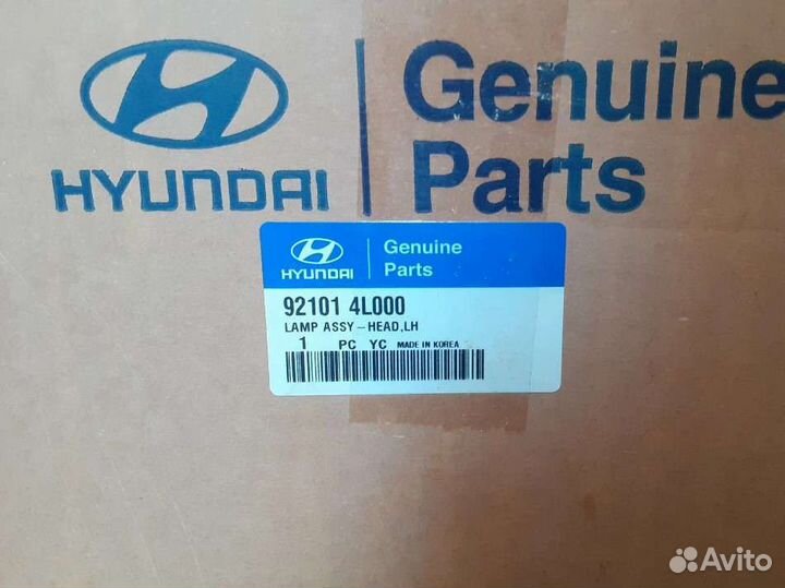 Фара Hyundai левая