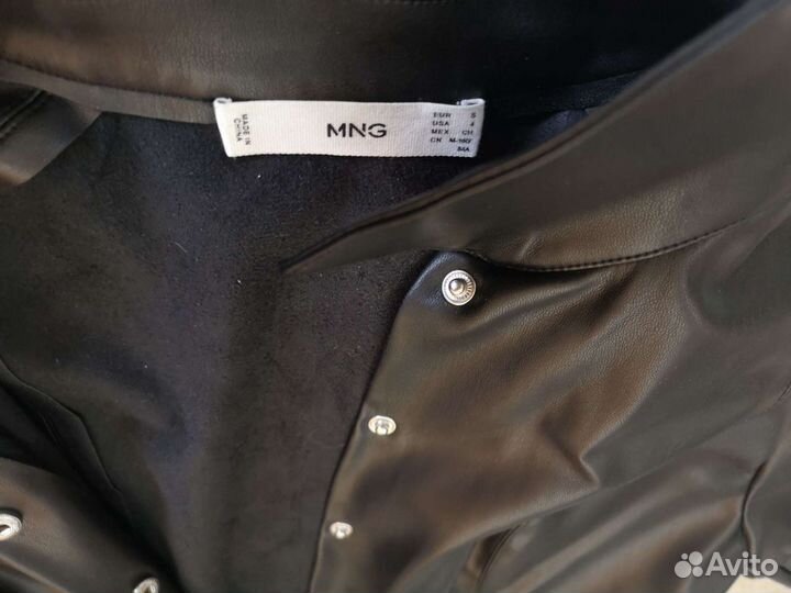 Платье из экокожи Mango