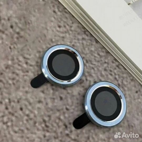 Защитное стекло камеры iPhone 14 / 14 Plus голубой