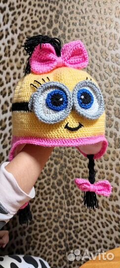 Шапка Миньон зверошапка, ручная работа