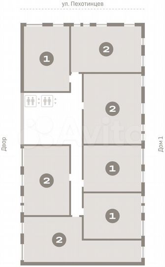 2-к. квартира, 77,3 м², 9/17 эт.
