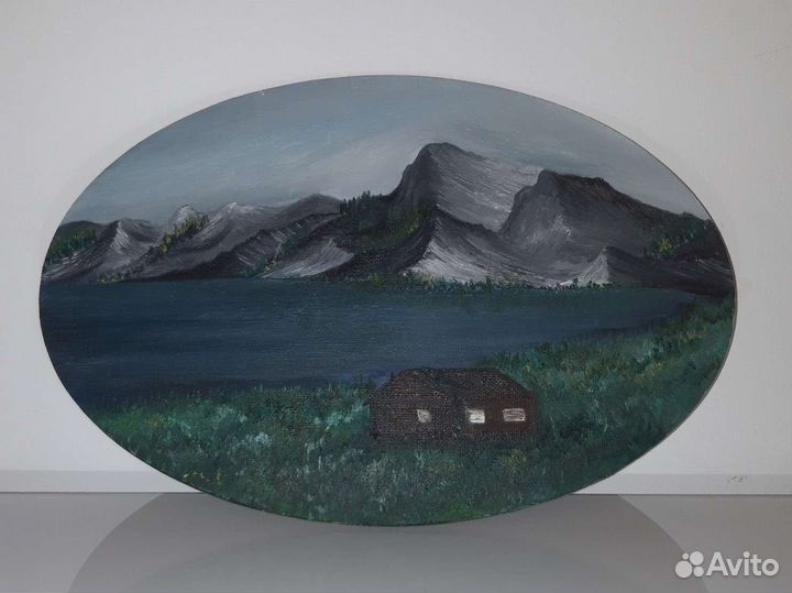 Картина маслом на холсте горный пейзаж