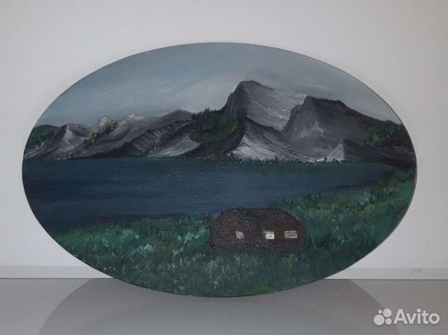 Картина маслом на холсте горный пейзаж