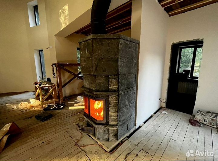 Печь из вулканического камня