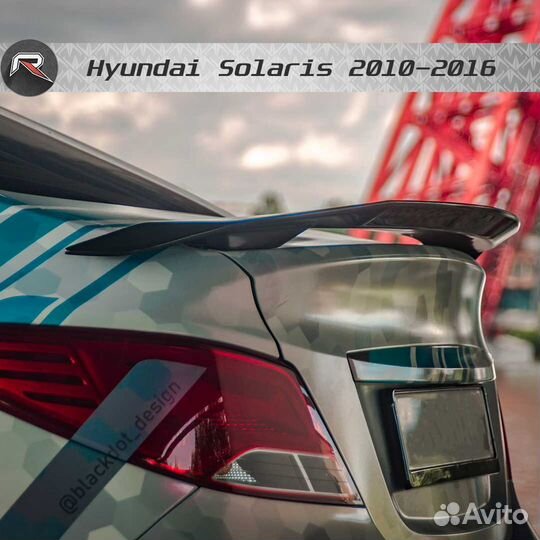 Высокий спойлер AER для Hyundai Solaris 2010-2016
